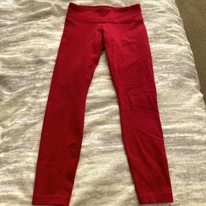 Lululemon WunderUnder Red Leggings